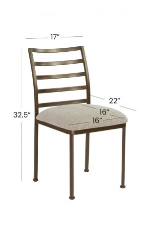 Wesley Allen's Benton Dining Chair Dimensions