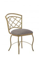 Wesley Allen's Boston Traditional Gold Dining Chair with Lattice Back