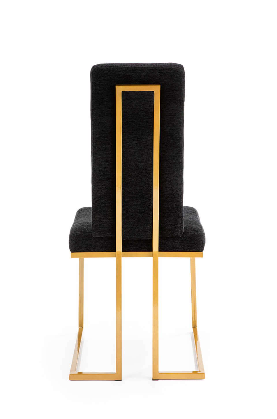 Wesley Allen's Brentwood Modern Chair with High Back in Black and Gold - Back View
