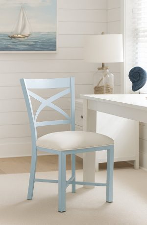 Wesley Allen's Edmonton Blue Dining Chair in Beach House Office