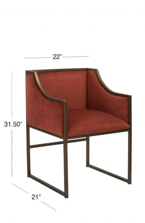 Wesley Allen's Mila Dining Arm Chair Dimensions