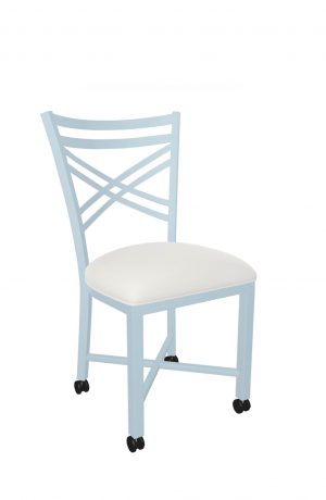 Wesley Allen's Raleigh Blue Caster Dining Chair