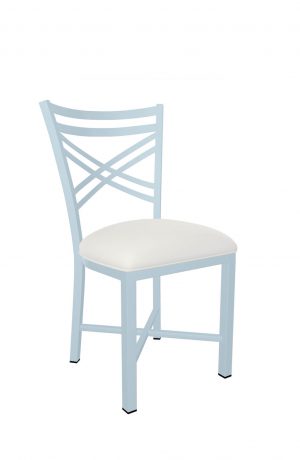 Wesley Allen's Raleigh Blue Dining Chair with Cross Back