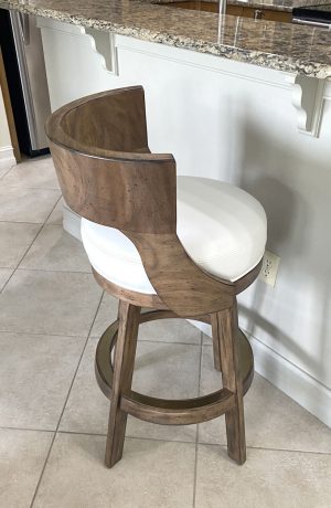 Darafeev's Gen Modern Low Back Wood Swivel Bar Stool in Kitchen