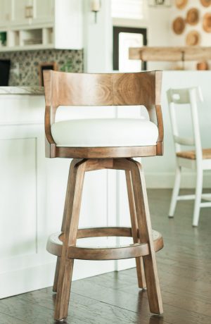 Darafeev's Gen Modern Wood Bar Stool in Kitchen