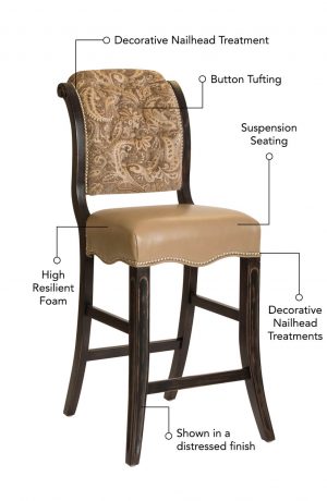 Darafeev's Madrid Wood Bar Stool Features