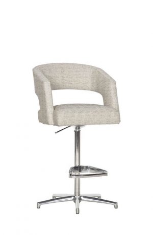 Fairfield's Bryant Modern Adjustable Extra Tall Bar Stool with Curved Back