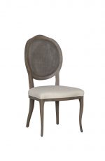Fairfield's Ava Wooden Armless Upholstered Dining Chair and Oval Back