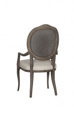 Fairfield's Ava Wooden Upholstered Dining Chair with Arms and Oval Back - View of Back