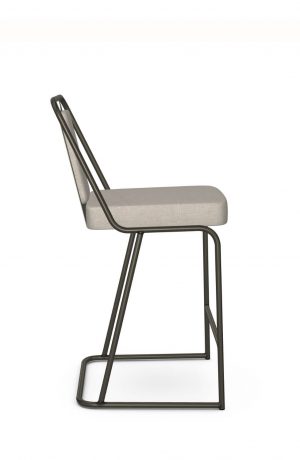 Amisco's Cassidy Stationary Modern Barstool - View of Side