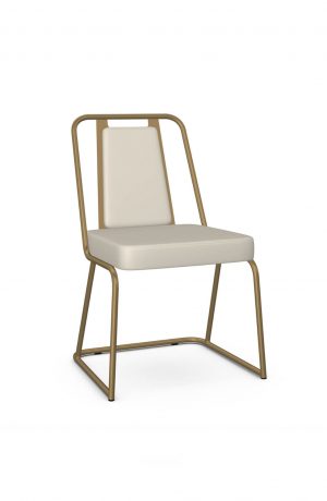 Amisco's Cassidy Gold-and-Cream Upholstered Modern Dining Chair