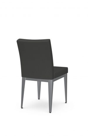 Amisco's Pedro Gray Quilted Upholstered Dining Chair - Back View