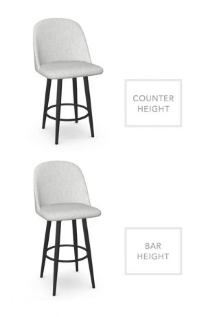 Amisco's Zahra Swivel Stool in Counter Height and Bar Height