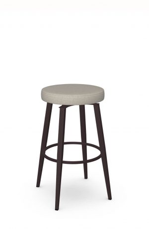 Amisco's Zip Backless Swivel Bar Stool in Brown