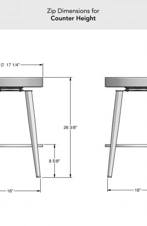 Amisco's Zip Counter Height Dimensions