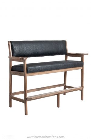 Darafeev's #907 Spectator Billiard Bench with Arms and Cup Holders and Pool Cue Holders