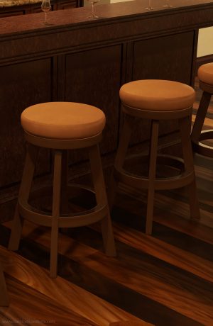 Darafeev's 965 Backless Swivel Multiple Bar Stools in Home Bar