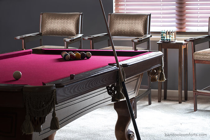 Darafeev S 977 Wood Billiards Chair, Pool Bar Stools And Table