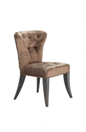 Darafeev's Bourbon Flexback Brown Club Chair with Button-Tufting on Back