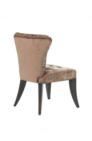 Darafeev's Bourbon Flexback Brown Club Chair with Button-Tufting on Back - View of Backside
