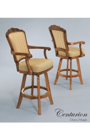 Darafeev's Centurion English Manor Luxury Swivel Bar Stool with Arms
