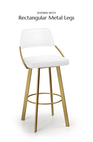 Shown with Rectangular Metal Legs
