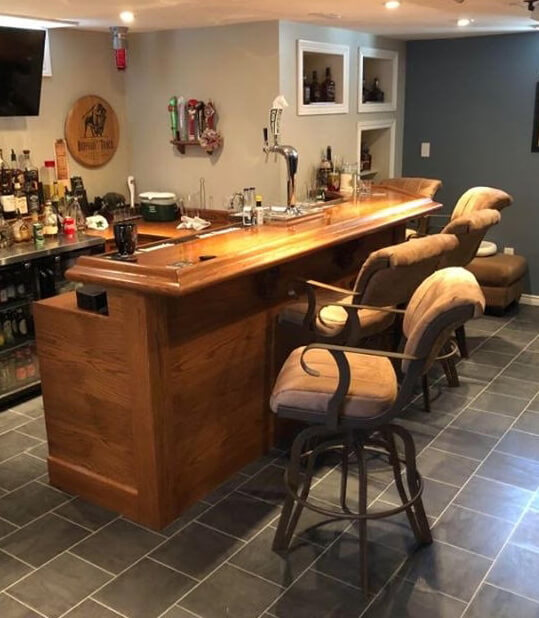 #2535 Lisa Furniture Tilt Swivel Bar Stools with Arms - in Home Bar