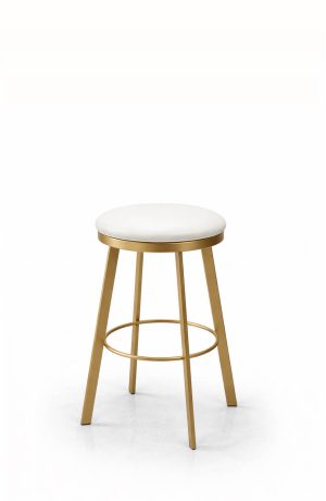 Trica's Ally Modern Gold Backless Swivel Counter Stool