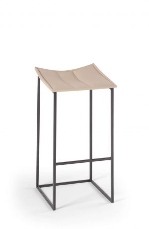 Trica's Modern Bocca Backless Brown Bar Stool with Square Base