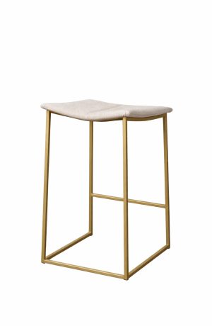 Trica's Bocca Gold Modern Backless Bar Stool