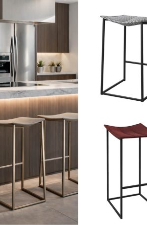 Trica's Bocca Modern Backless Bar Stool - Custom Made