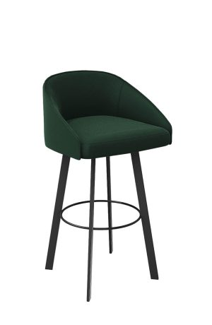 Trica's Modern Green Bar Stool with Low Back
