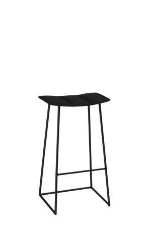 Trica's Palmo Black Modern Backless Bar Stool