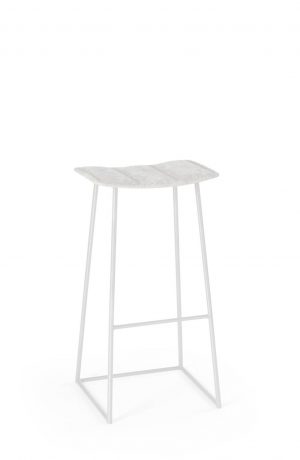 Trica's Palmo Modern Backless Bar Stool in White