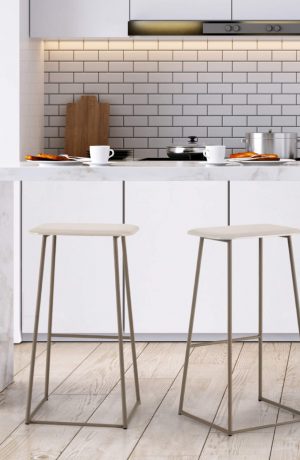 Trica's Palmo Modern Backless Bar Stools in Kitchen Design