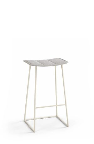 Trica's Palmo Off-White Modern Backless Bar Stool