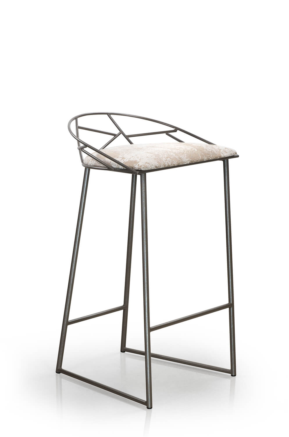 Stem Modern Counter Stool With Low Back, Unique Modern Bar Stools