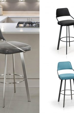 Trica's Wish Modern Swivel Bar Stool in Custom Color Choices