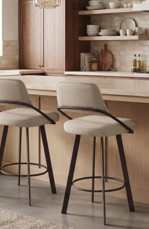 Trica's Wish Modern Swivel Bar Stools in Modern Kitchen - Full Kitchen View