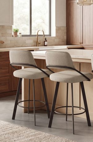 Trica's Wish Modern Swivel Bar Stools in Modern Kitchen