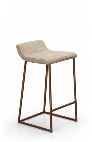 Trica's Zoey Brown Modern Low Back Bar Stool