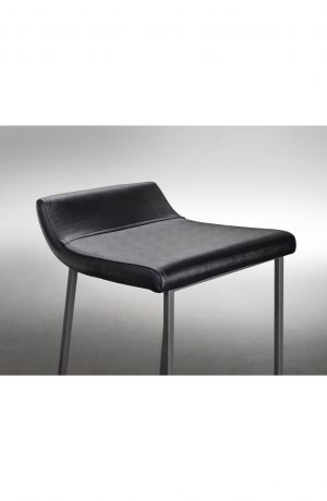 Trica's Zoey Low Back Bar Stool in Black - Modern