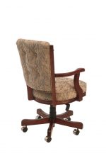 Darafeev's 960 High Back Game Chair with Arms and Wood Frame with Casters - View of Back