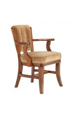 Darafeev's 960 Upholstered Button-Tufted Wooden Club Chair with Arms