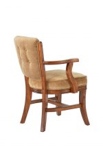 Darafeev's 960 Upholstered Button-Tufted Wooden Club Chair with Arms - View of Back