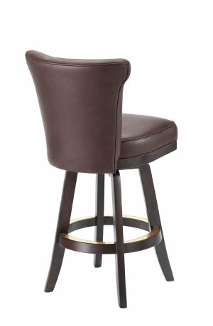 Darafeev's Dara Luxury Wood Swivel Bar Stool - Back View