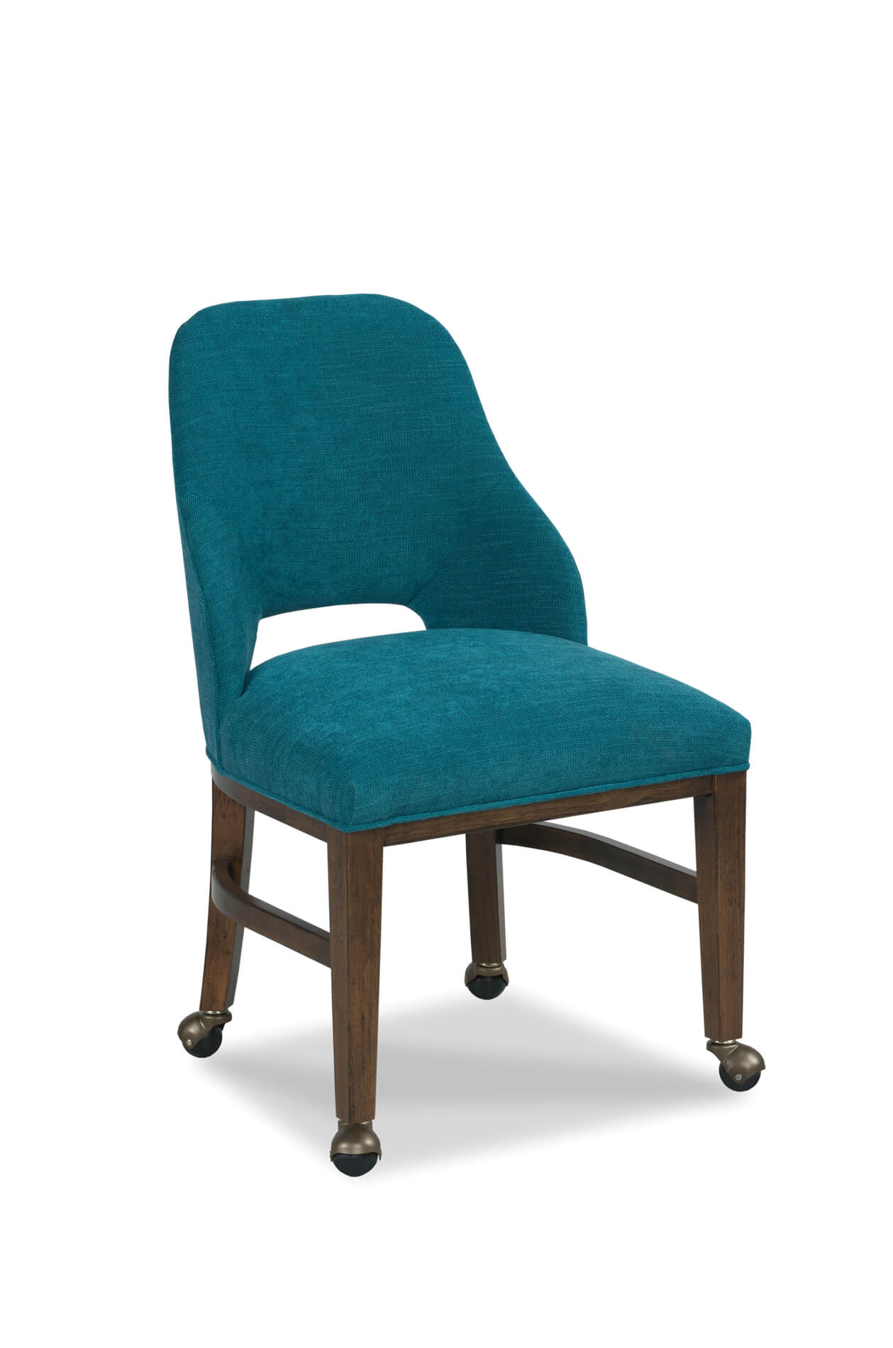 Darien Upholstered Dining Chair, Padded Dining Room Chairs With Wheels