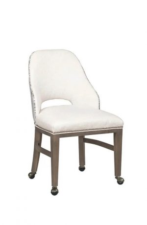 Fairfield's Darien Upholstered Dining Chair with Wheels