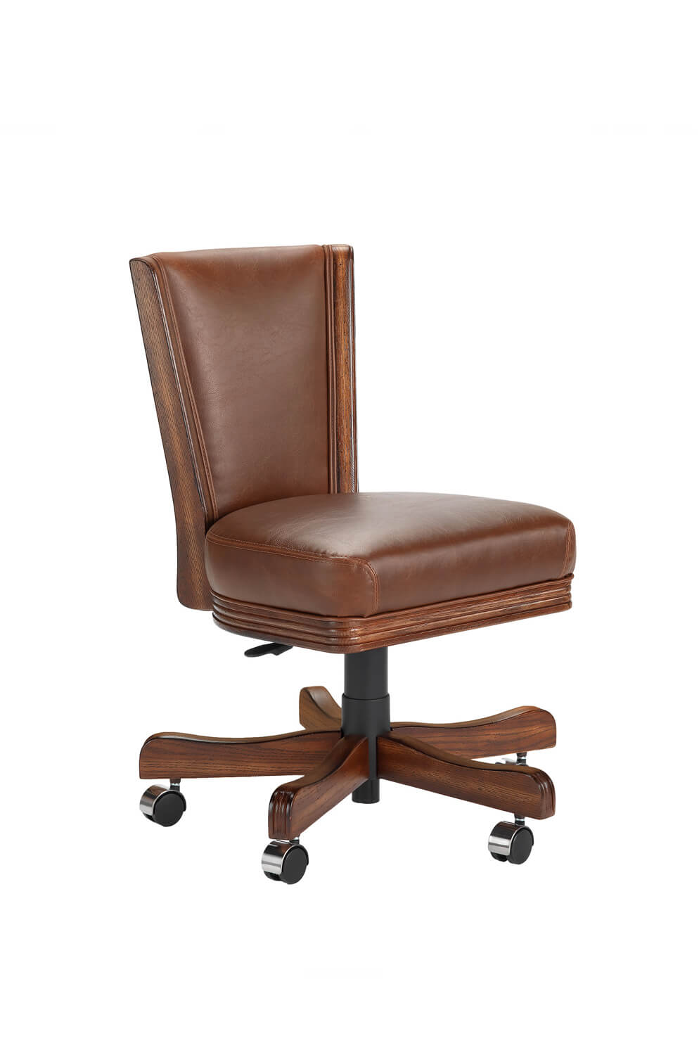 615 Oak Wood Flexback Swivel Game Chair