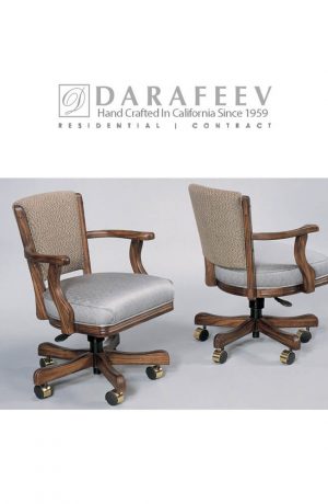 Darafeev's 660 Luxury Wood Swivel Dining Chairs with Arms